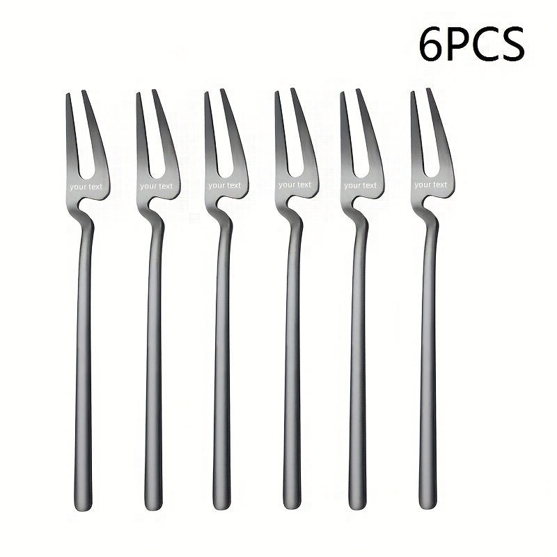 6/12pcs Set of Stainless Steel Spoons, Creative Sandblasting Cup Spoons, Western Knife And Fork Spoons, Dessert Coffee Spoons, Fork Dessert Spoons, Unique Square Spoon, Black Silver Golden