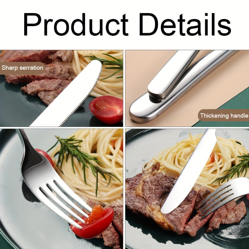 2pcs Customizable Stainless Steel Dinnerware Set - Personalized Engraving, Elegant Black Gift Box with Fork & Knife, Ideal for Special Occasions, Personalized Dinnerware | Elegant Dinnerware | Durable Dinnerware