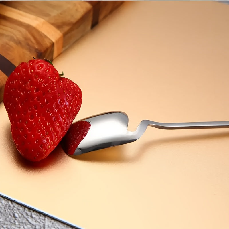 6/12pcs Set of Stainless Steel Spoons, Creative Sandblasting Cup Spoons, Western Knife And Fork Spoons, Dessert Coffee Spoons, Fork Dessert Spoons, Unique Square Spoon, Black Silver Golden