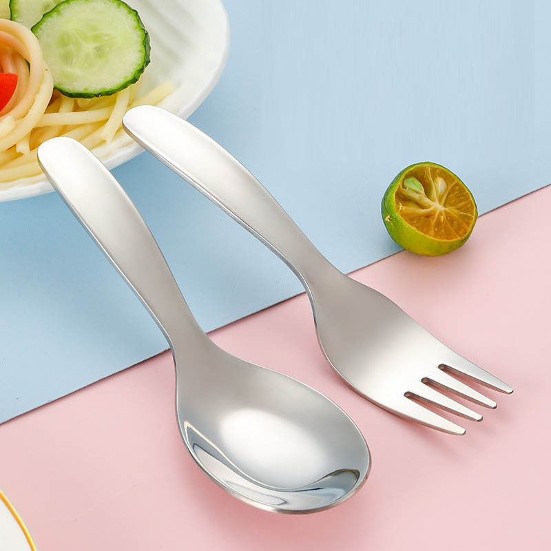 Portable Cutlery Set with Storage Box Fruit Fork Cake Spoons Stainless Steel Fork Spoon Kit for Travel Camping Kitchen Tableware