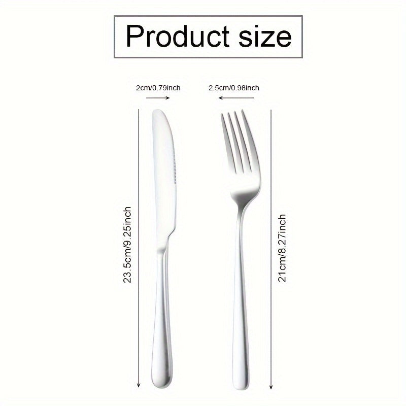 2pcs Customizable Stainless Steel Dinnerware Set - Personalized Engraving, Elegant Black Gift Box with Fork & Knife, Ideal for Special Occasions, Personalized Dinnerware | Elegant Dinnerware | Durable Dinnerware