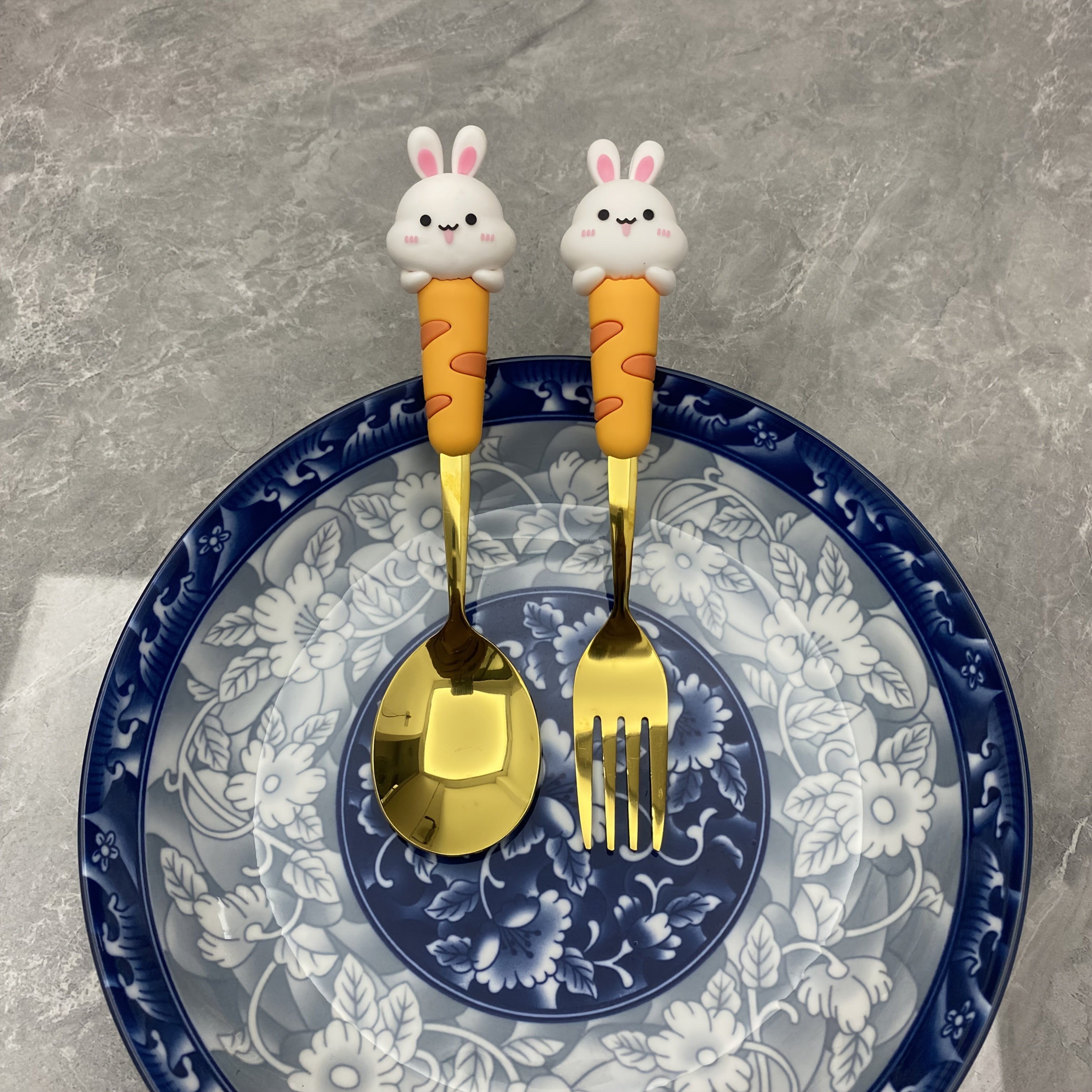 2pcs 304 Stainless Steel Cutlery Set with Silicone Spoons and Forks, Suitable for Parties, Travel, Kitchen, Restaurant, Christmas Gift, Ramadan Tableware