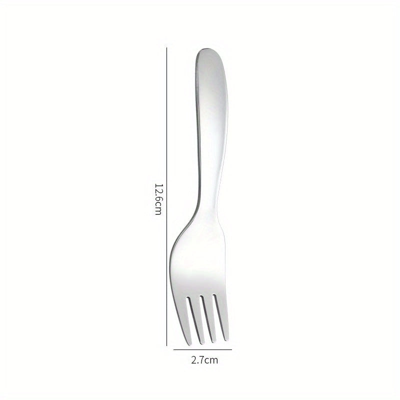 Portable Cutlery Set with Storage Box Fruit Fork Cake Spoons Stainless Steel Fork Spoon Kit for Travel Camping Kitchen Tableware