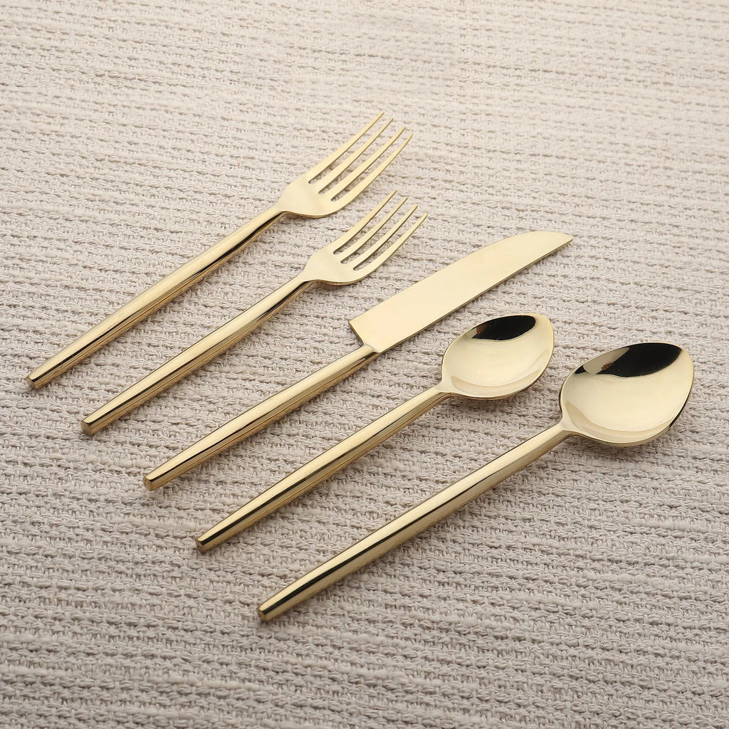 Lori Cinnamon Bronze PVD 5 Pc. Flatware Set - INOX Artisans