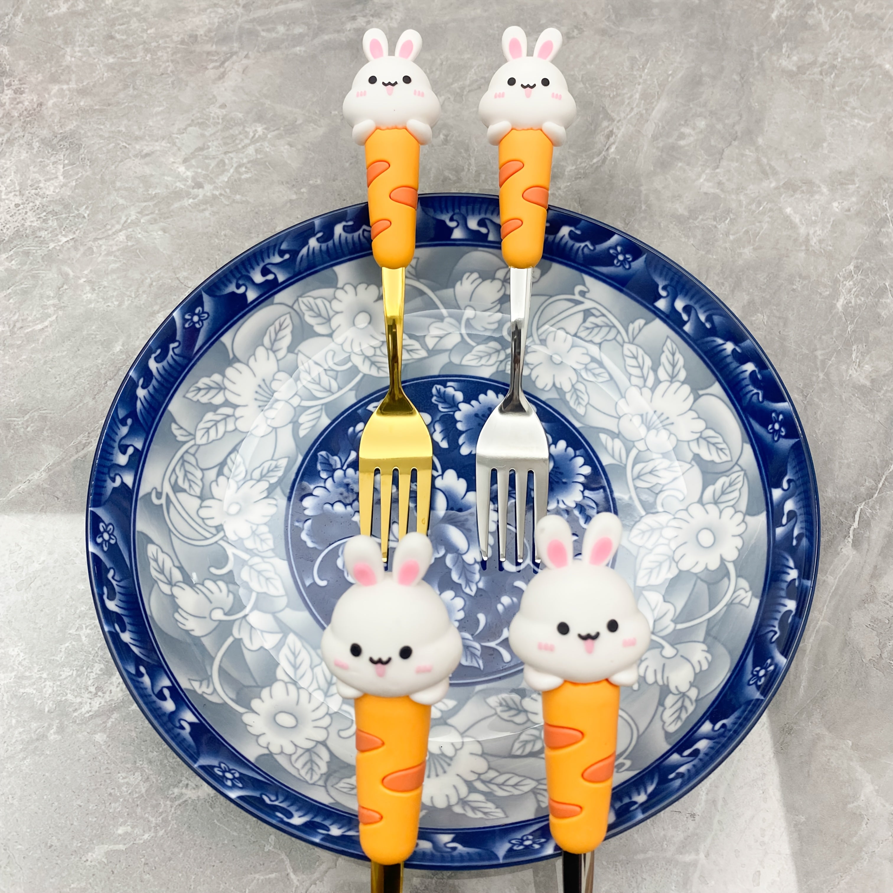 2pcs 304 Stainless Steel Cutlery Set with Silicone Spoons and Forks, Suitable for Parties, Travel, Kitchen, Restaurant, Christmas Gift, Ramadan Tableware
