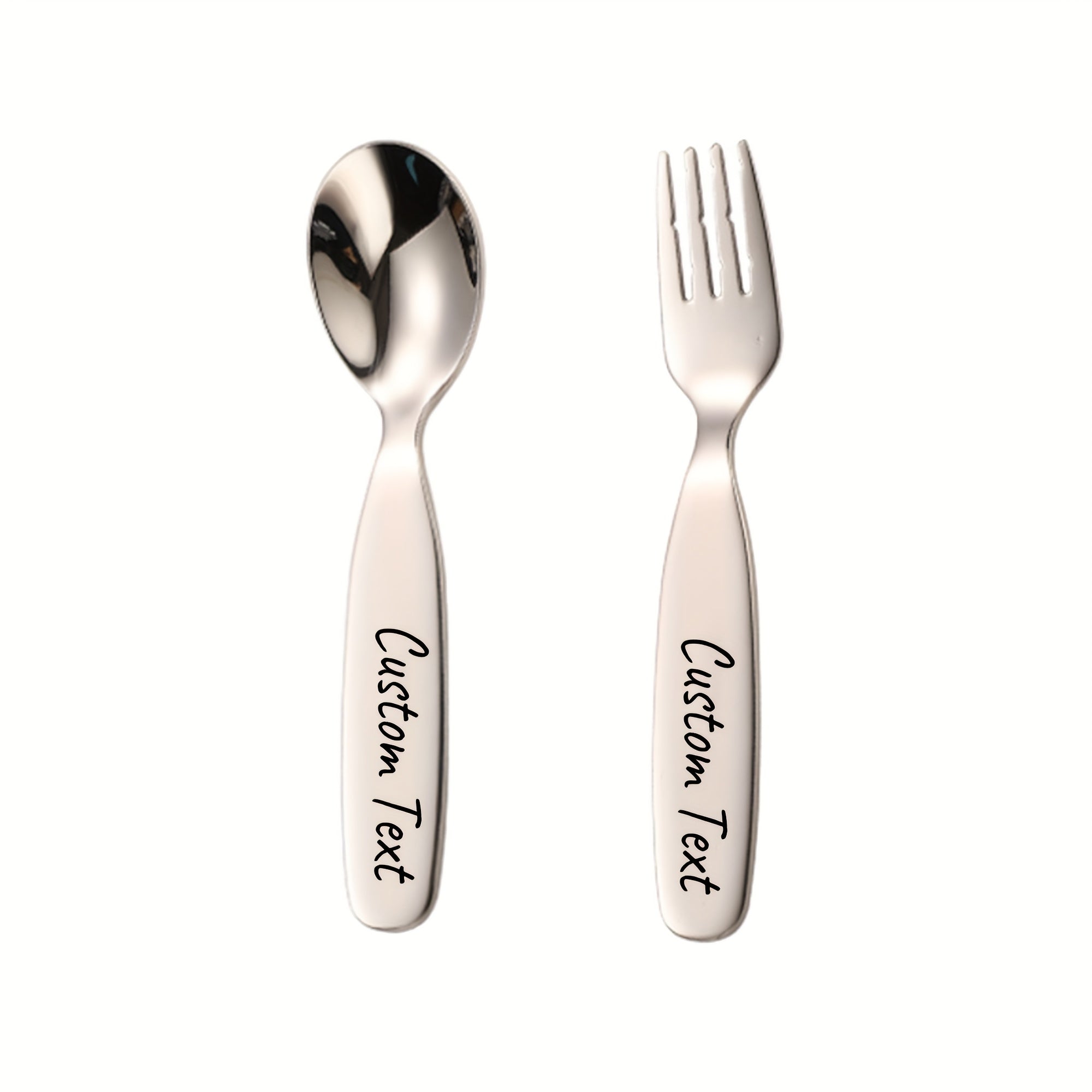 2pcs Stainless Steel Personalized Cutlery Set, Custom Engraved Name Fork and Spoon, Ideal Gift for Family, Friends, and Loved Ones, Versatile Tableware for Home and Special Occasions